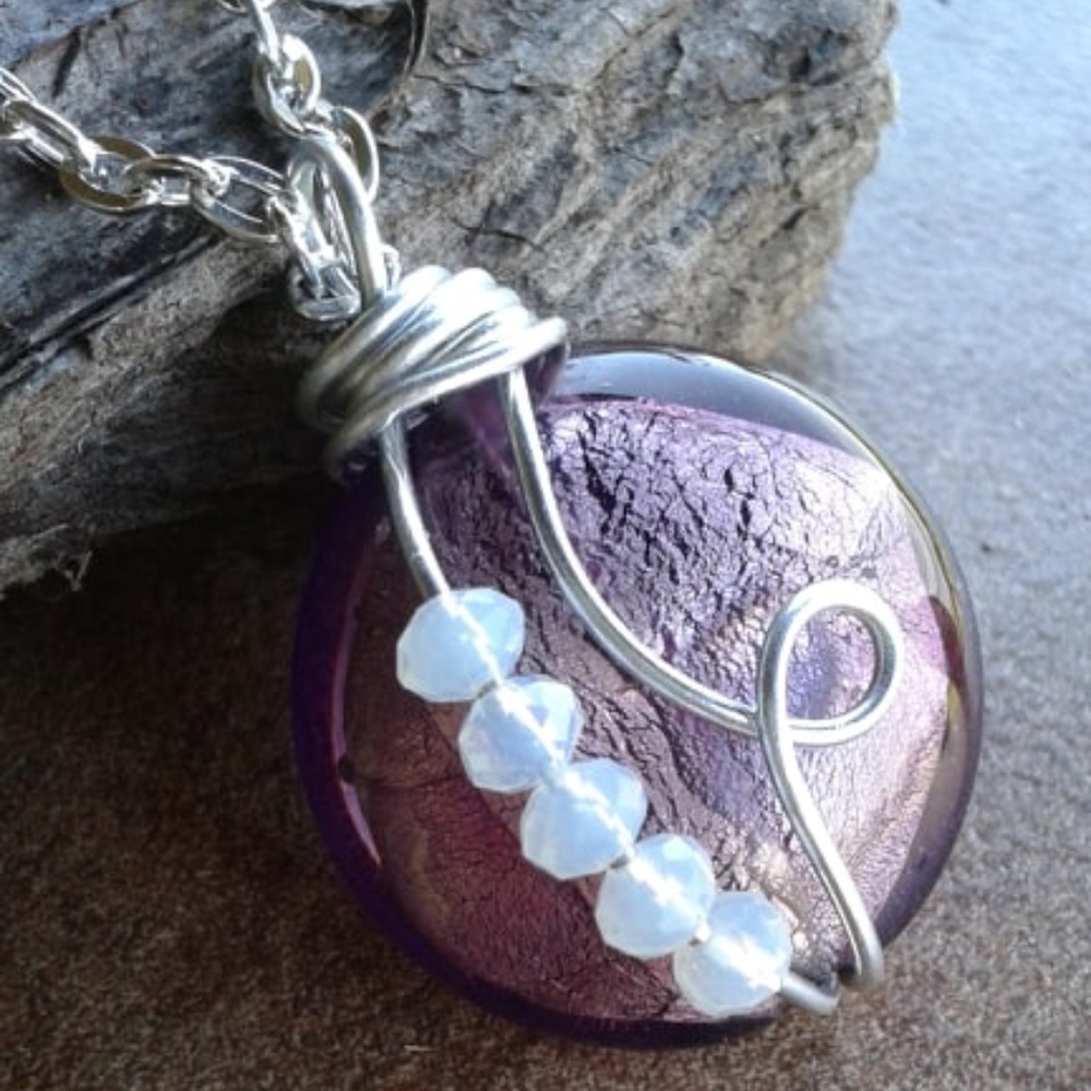 Wire wrapped necklace